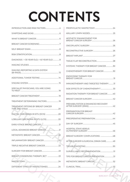 Sample page from the Breast Cancer guide