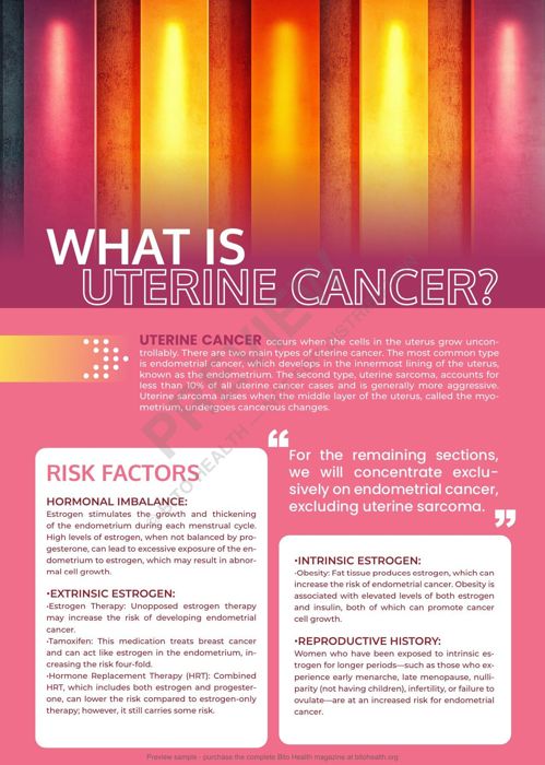 Sample page from the Endometrial Cancer guide
