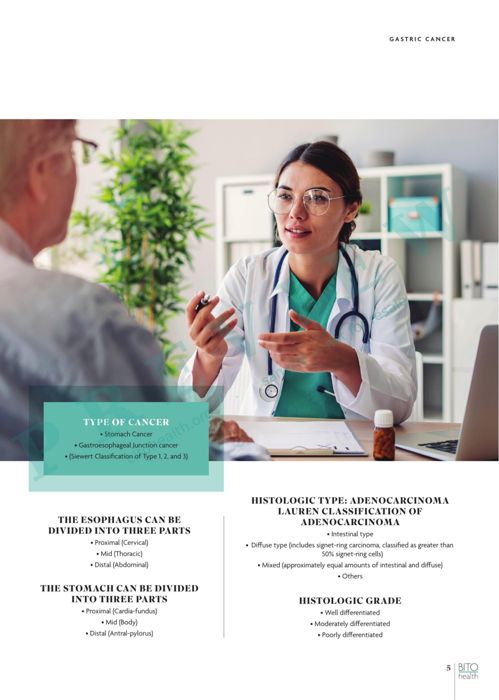 Sample page from the Gastric Cancer guide