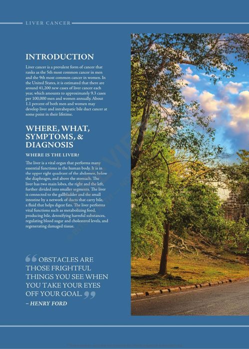 Sample page from the Liver Cancer guide
