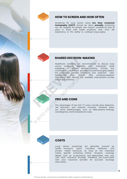 Sample page from the Lung Cancer guide